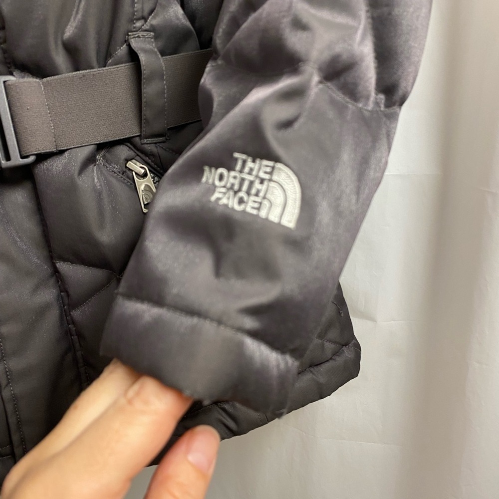 The North Face Grey Down Jacket with Faux Fur Trim - Picture 5 of 14